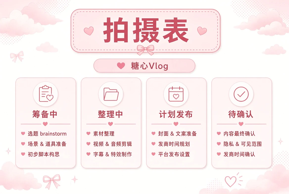 糖心Vlog排期状态